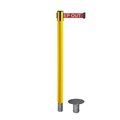 Montour Line Stanchion Belt Barrier Removable Base Yellow Post 9ft.RDang..Belt MSX630R-YW-DANGERW-90